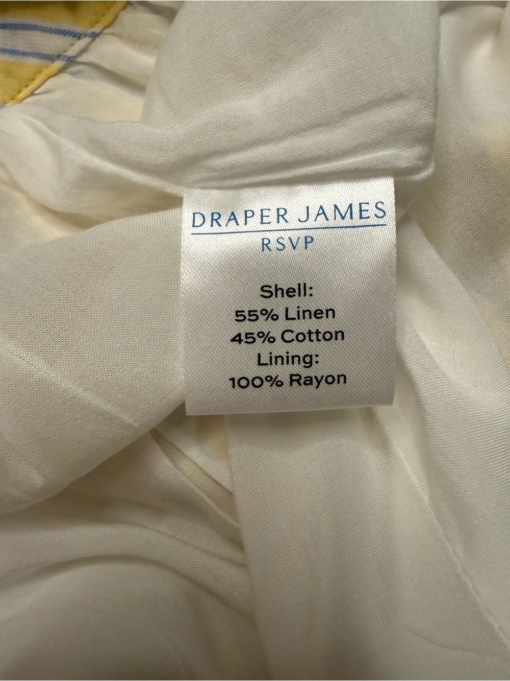 Draper James RSVP Yellow Stripe Linen Blend Wrap Midi Dress Size Small - Picture 6 of 7